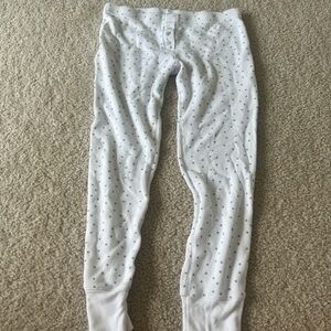 Aerie White Pajama Pants with blue stars
